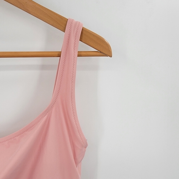 Madewell New One Piece Petal Pink Swimsuit Women's Small Square Back Minimalist - Picture 6 of 16